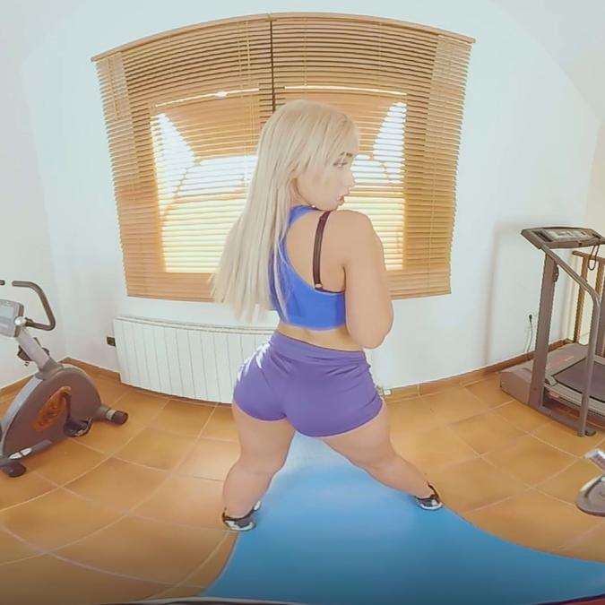 Home exercises with stepsis VR Porn Video