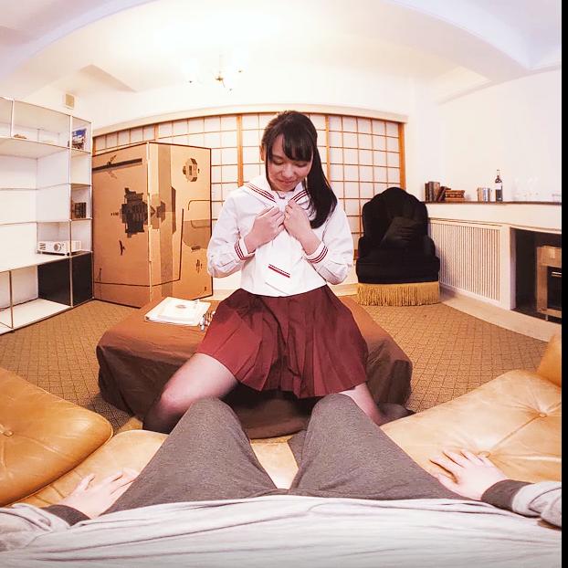 Dirty Japanese schoolgirl has fun with your dick