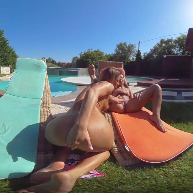 By the pool with teenies VR Porn Video